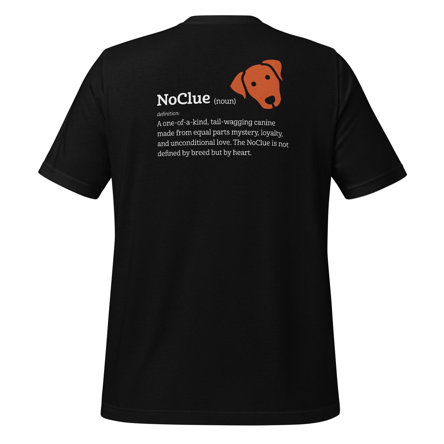 NoClue Dog Breed Definition Unisex T-Shirt Black Back