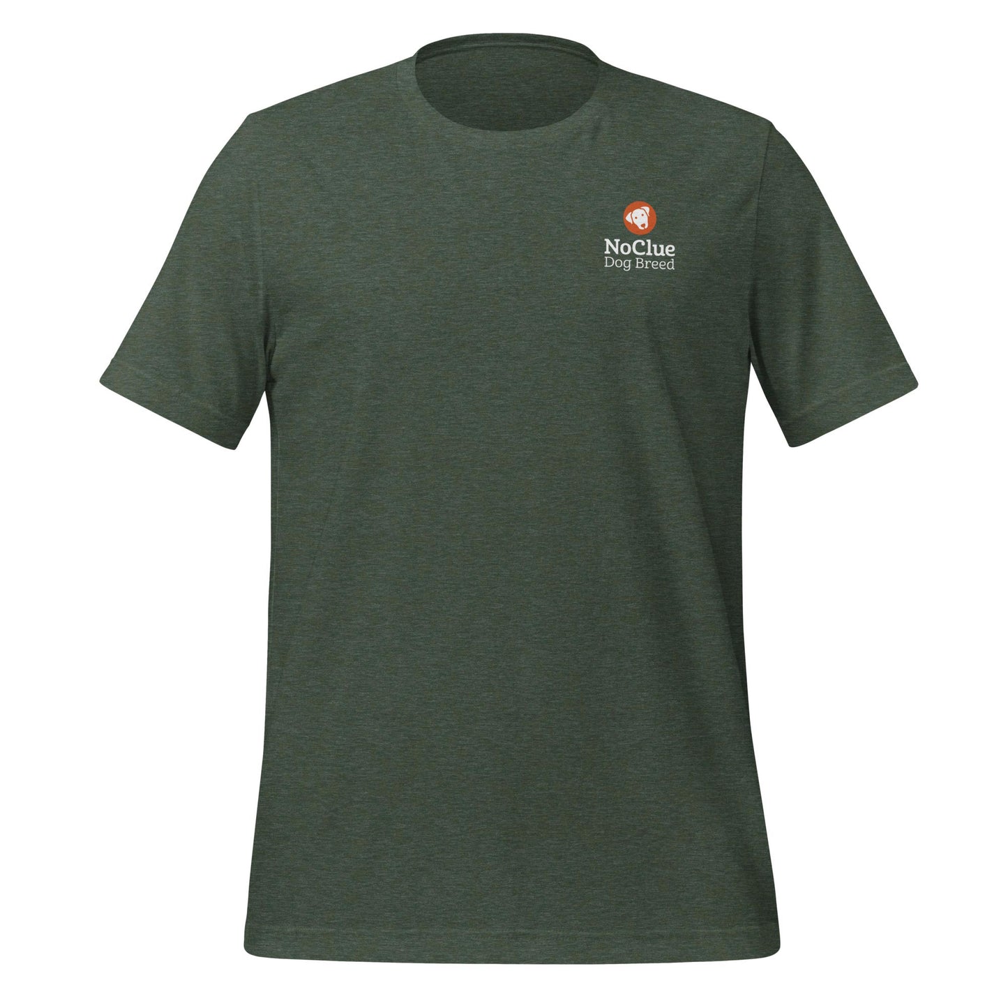 NoClue Dog Breed Definition Unisex T-Shirt Heather Forest Front