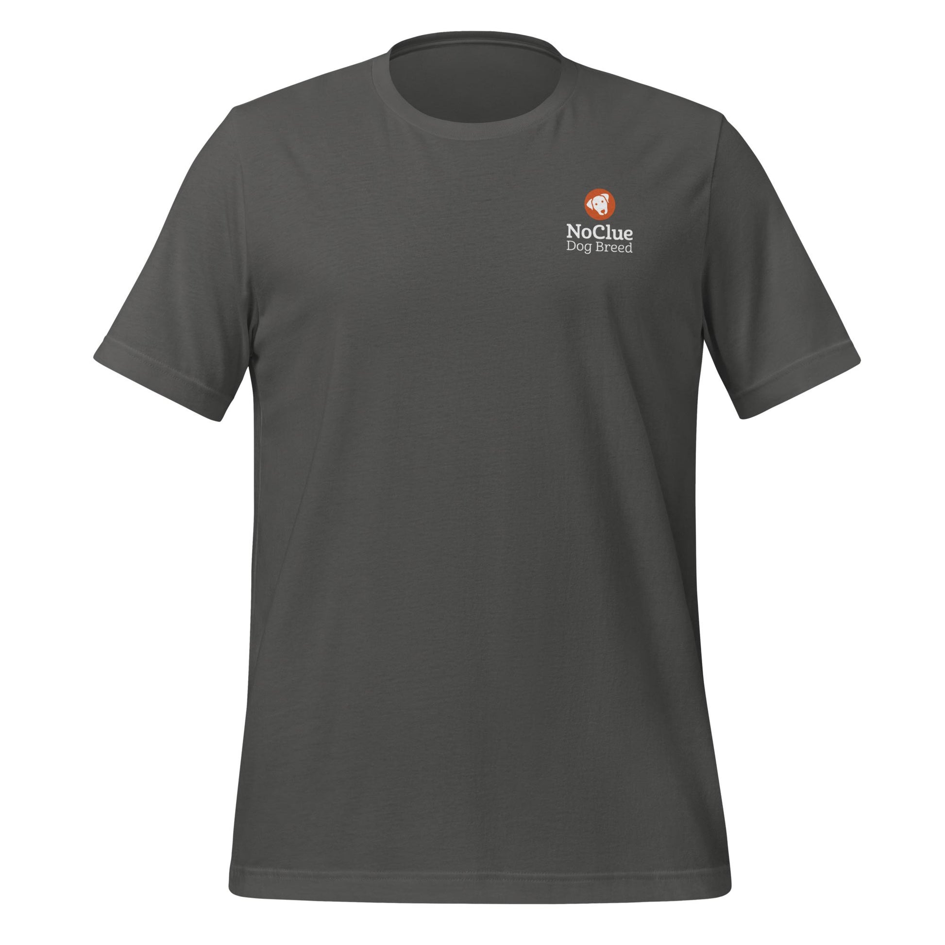 NoClue Dog Breed Definition Unisex T-Shirt Asphalt Front